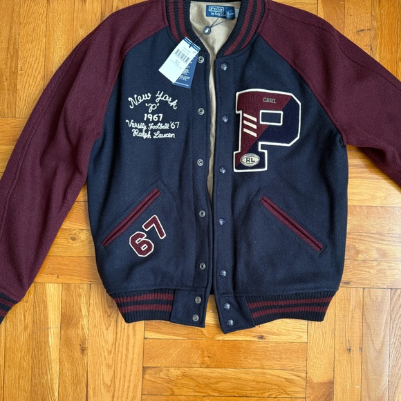 Ralph Lauren Other - Polo Ralph Lauren Men's Varsity Jacket in Navy and Burgundy